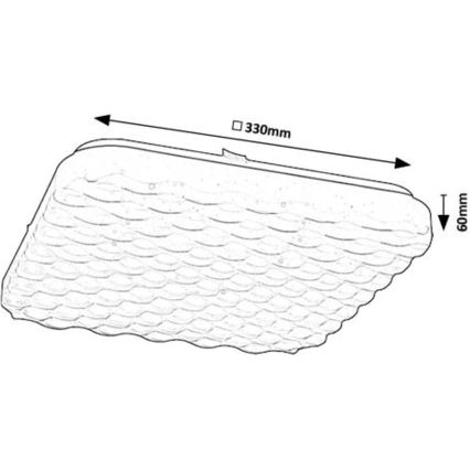 Rabalux - Plafonnier LED/24W/230V 4000K 33x33 cm