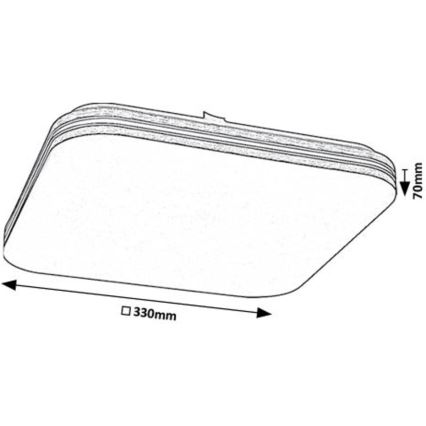 Rabalux - Plafonnier LED/18W/230V 4000K 33x33 cm