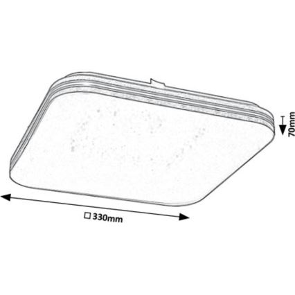 Rabalux - Plafonnier LED/18W/230V 3000K 33x33 cm