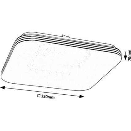 Rabalux - Plafonnier LED/18W/230V 4000K 33x33 cm