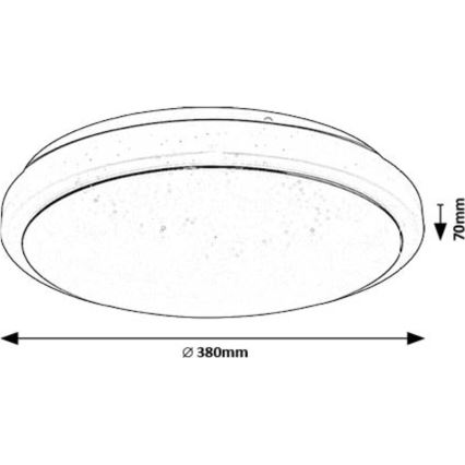 Rabalux - Plafonnier LED/24W/230V 3000K d. 38 cm