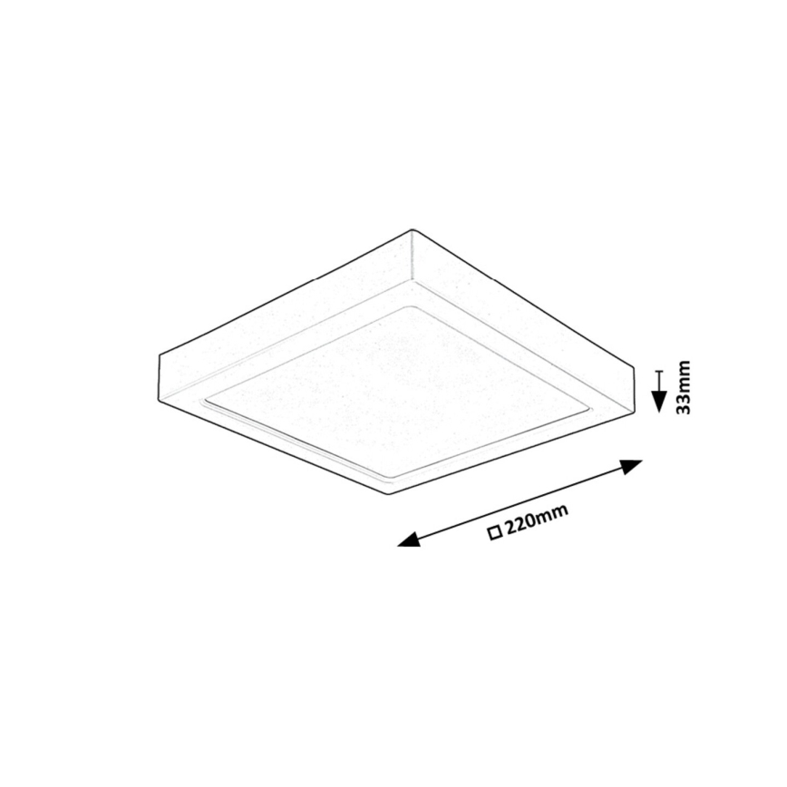 Rabalux - Plafonnier LED/24W/230V 3000K 22x22 cm blanc
