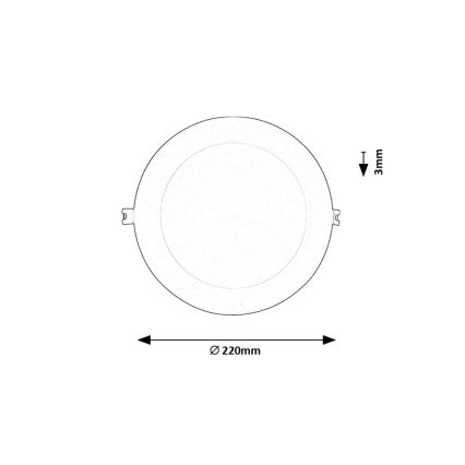 Rabalux - Spot encastrable LED/18W/230V 3000K d. 22 cm blanc