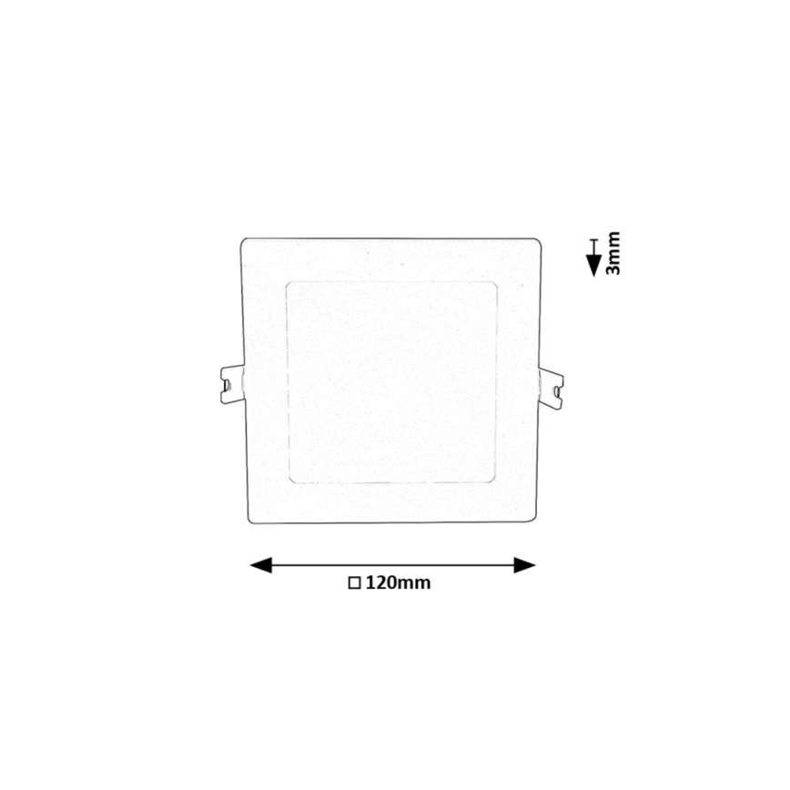 Rabalux - Spot encastrable LED/6W/230V 3000K 12x12 cm blanc