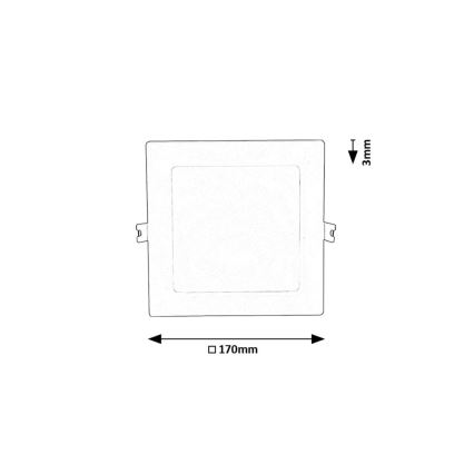 Rabalux - Spot encastrable LED/12W/230V 3000K 17x17 cm blanc