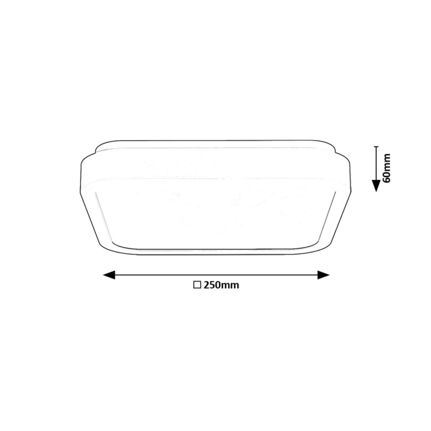 Rabalux - Plafonnier salle de bain LED/18W/230V IP44 4000K 25x25 cm blanc
