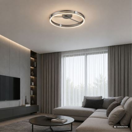 Rabalux - Plafonnier LED dimmable LED/60W/230V 3000-6500K Ø 50 cm gris + télécommande