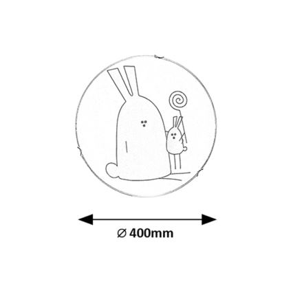 Rabalux - Plafonnier pour enfants 2xE27/60W/230V Ø 40 cm