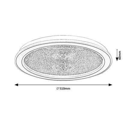 Rabalux - Plafonnier LED dimmable LED/34W/230V 3000-6500K Ø 51 cm + télécommande