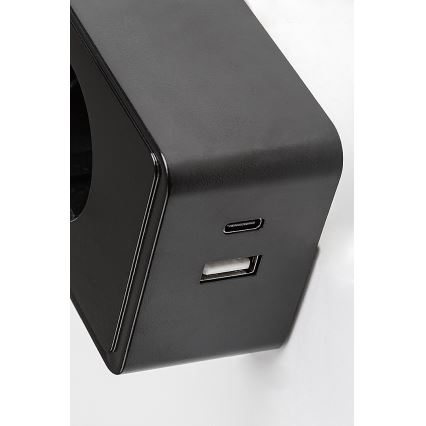 Rabalux - Applique murale LED dimmable LED/4W/230V avec port USB pour prise noire