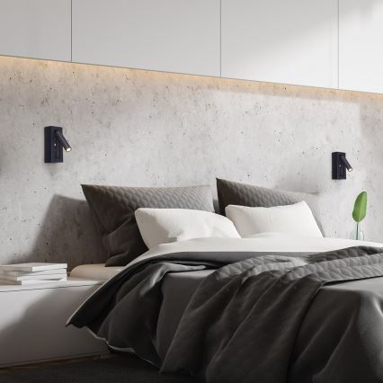 Rabalux - Spot mural LED/4W/230V noir