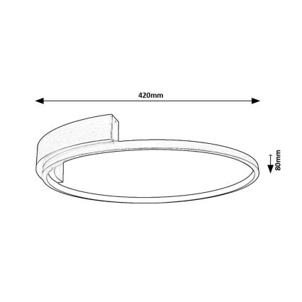 Rabalux - Plafonnier LED/23W/230V