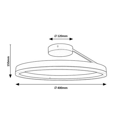 Rabalux - Plafonnier LED/24W/230V 3000/4000/6500K Ø 40 cm