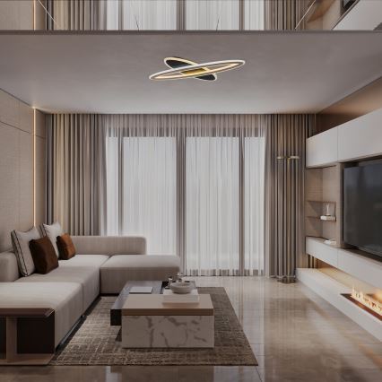 Rabalux - Plafonnier LED dimmable/70W/230V 3000/4000/6000K noir + télécommande Ø 70 cm