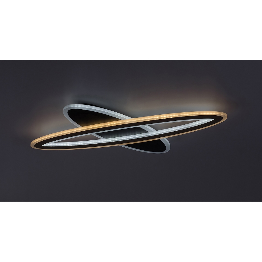 Rabalux - Plafonnier LED dimmable/70W/230V 3000/4000/6000K noir + télécommande Ø 70 cm