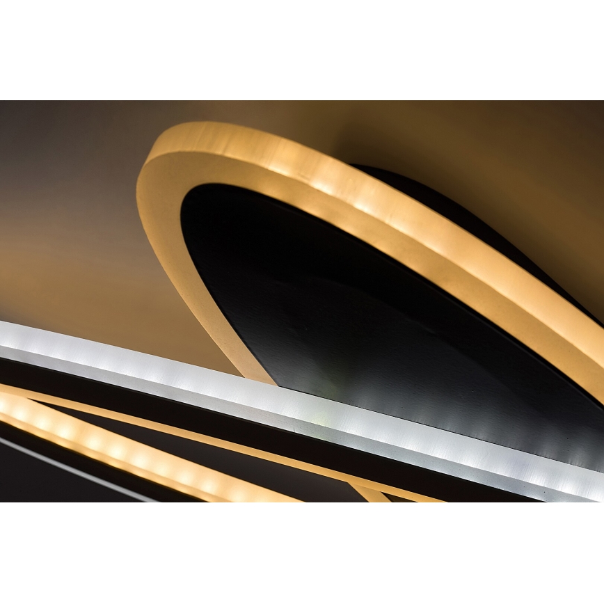 Rabalux - Plafonnier LED dimmable/70W/230V 3000/4000/6000K noir + télécommande Ø 70 cm