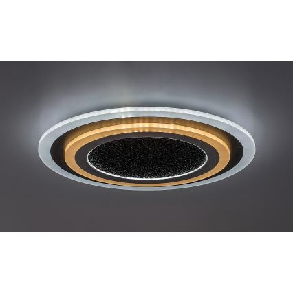 Rabalux - Plafonnier à intensité variable LED/56W/230V 3000/4000/6000K noir + Télécommande
