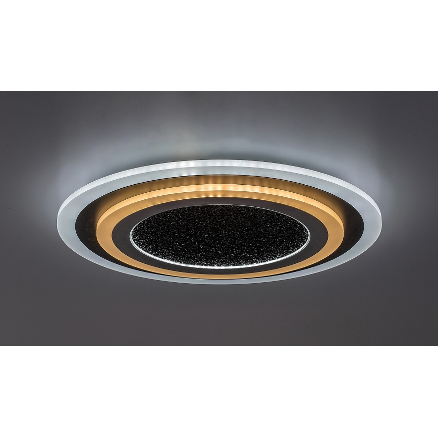 Rabalux - Plafonnier à intensité variable LED/56W/230V 3000/4000/6000K noir + Télécommande
