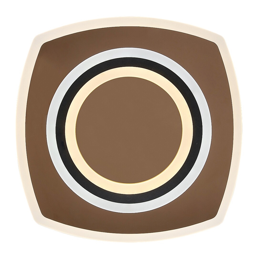 Rabalux - Plafonnier LED dimmable 60W/230V 3000/4000/6000K chrome mat/noir + télécommande 48x48 cm