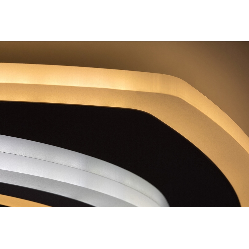 Rabalux - Plafonnier LED dimmable 60 W/230 V 3000/4000/6000 K, finition chrome mat + télécommande, 48x48 cm