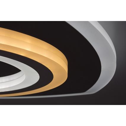 Rabalux - Plafonnier LED dimmable 60 W/230 V 3000/4000/6000 K, finition chrome mat + télécommande, 48x48 cm