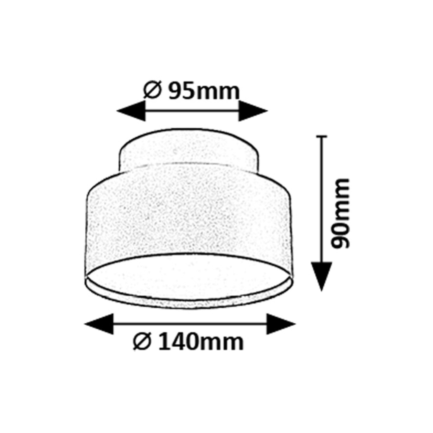 Rabalux - Plafonnier LED/24W/230V 3000K noir Ø 14 cm