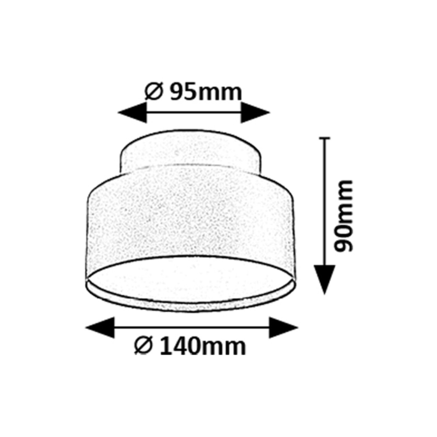 Rabalux - Plafonnier LED 24 W / 230 V / 3000 K, blanc, Ø 14 cm