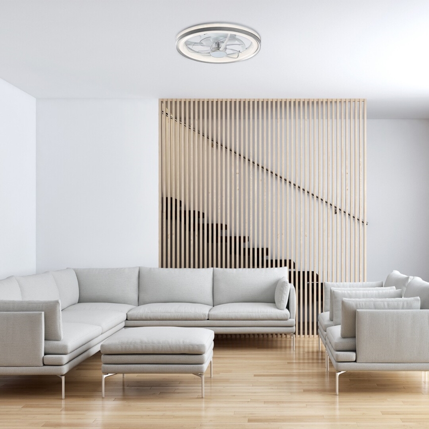 Rabalux - Plafonnier à intensité variable avec ventilateur LED/40W/230V 3000/4000/6000K Wi-Fi + Télécommande