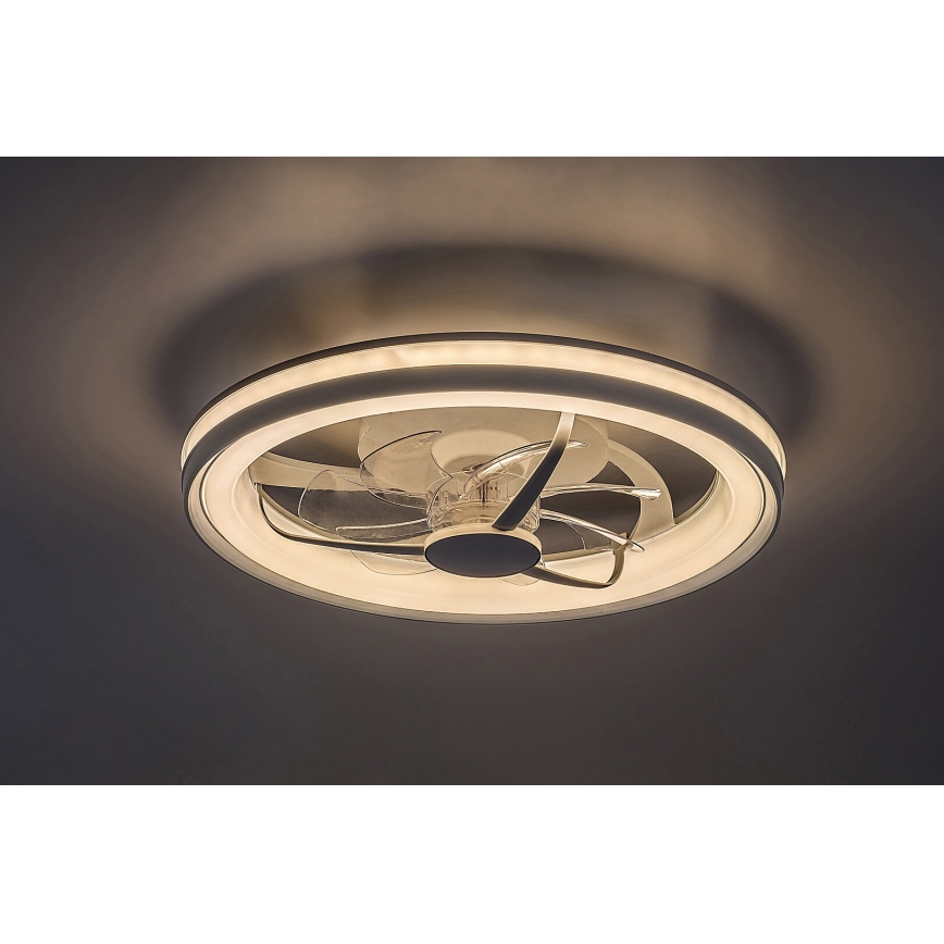 Rabalux - Plafonnier à intensité variable avec ventilateur LED/40W/230V 3000/4000/6000K Wi-Fi + Télécommande