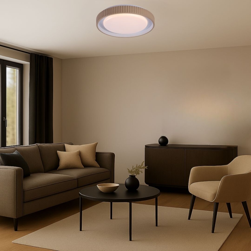 Rabalux - Plafonnier LED dimmable, 48 W, 230 V, 3000–6500 K, Ø 49,5 cm + télécommande
