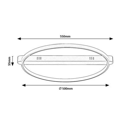 Rabalux - Plafonnier LED/45W/230V 3000K 50x55 cm doré