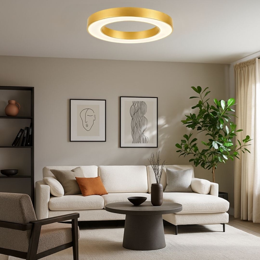 Rabalux - Plafonnier LED dimmable LED/45W/230V 3000–6500K Ø 60 cm doré + télécommande