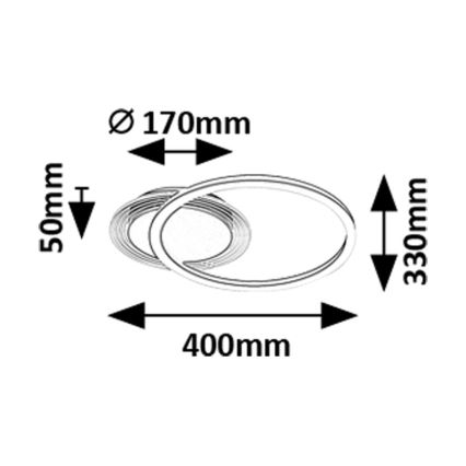 Rabalux - Plafonnier LED/24W/230V 3000K 33x40 cm