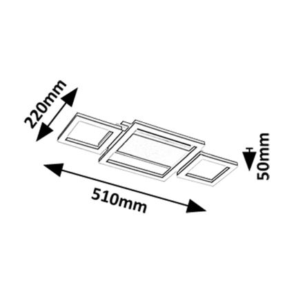Rabalux - Plafonnier LED/24W/230V 4000K 22x51 cm