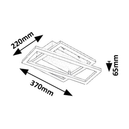 Rabalux - Plafonnier LED LED/24W/230V 3000K 22x37 cm