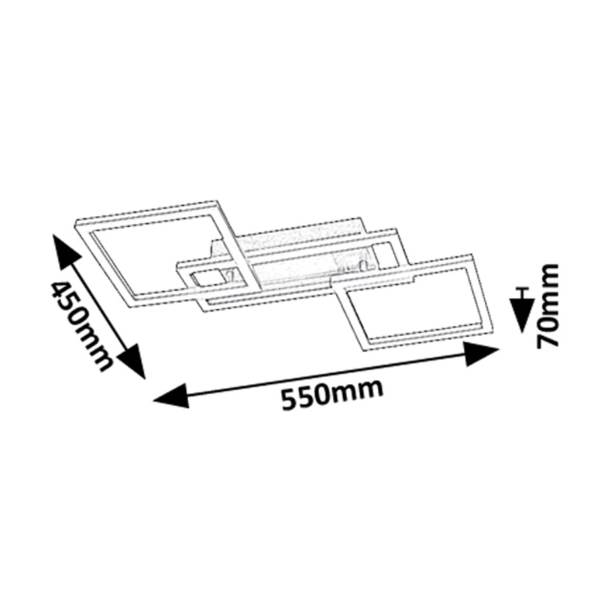 Rabalux - Plafonnier LED dimmable LED/40W/230V 3000-6500K 45x55 cm + télécommande