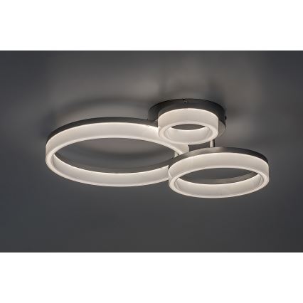 Rabalux - Plafonnier LED 24W 230V, 3000/4000/6500K, 38 x 51 cm, chrome mat