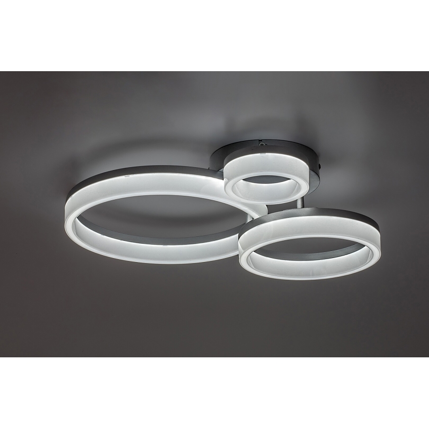 Rabalux - Plafonnier LED 24W 230V, 3000/4000/6500K, 38 x 51 cm, chrome mat