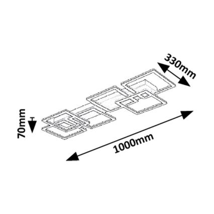 Rabalux - Plafonnier à intensité variable LED/40W/230V 3000-6500K + Télécommande