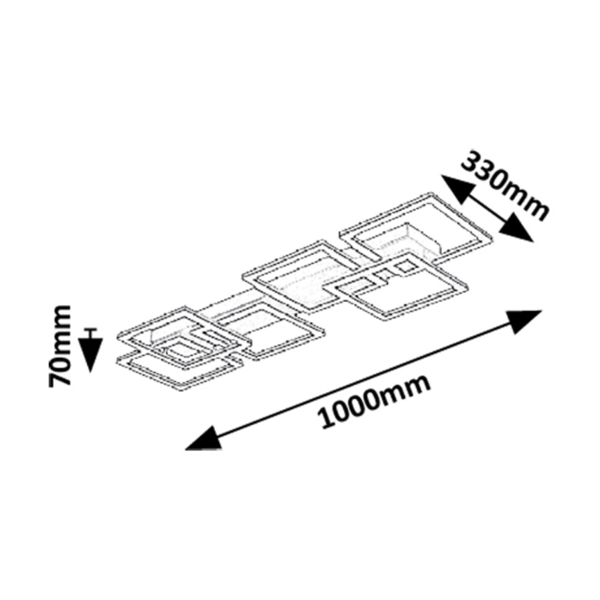 Rabalux - Plafonnier à intensité variable LED/40W/230V 3000-6500K + Télécommande