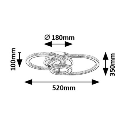 Rabalux - Plafonnier LED dimmable LED/40W/230V 3000-6500K + télécommande 35x52 cm