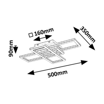 Rabalux - Plafonnier dimmable LED/40W/230V 3000-6500K + télécommande 35x50 cm