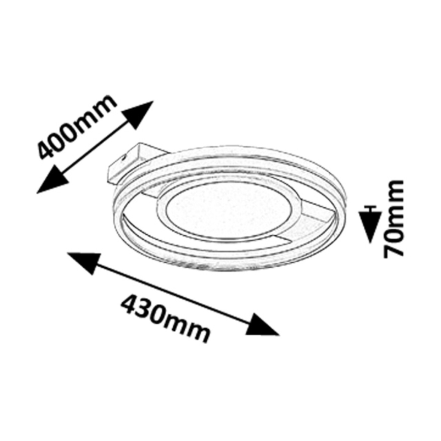 Rabalux - Plafonnier LED RGB dimmable LED/40W/230V 3000-6500K avec télécommande Ø 43 cm
