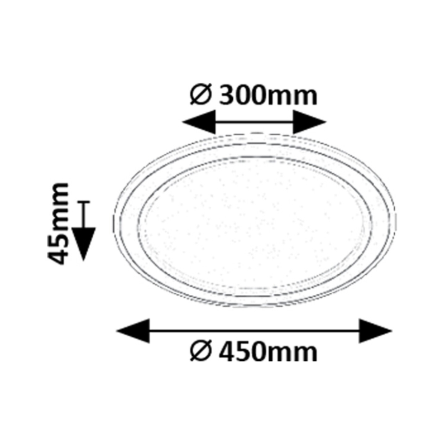 Rabalux - Plafonnier à intensité variable LED RGB LED/22W/230V 3000-6500K + Télécommande