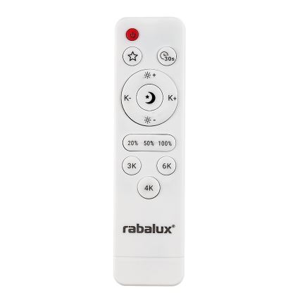 Rabalux - Plafonnier LED dimmable LED/23W/230V 3000-6500K Ø 38,5 cm blanc + télécommande