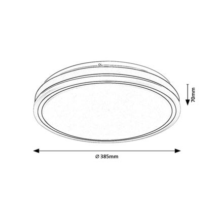 Rabalux - Plafonnier LED dimmable LED/23W/230V 3000-6500K Ø 38,5 cm blanc + télécommande