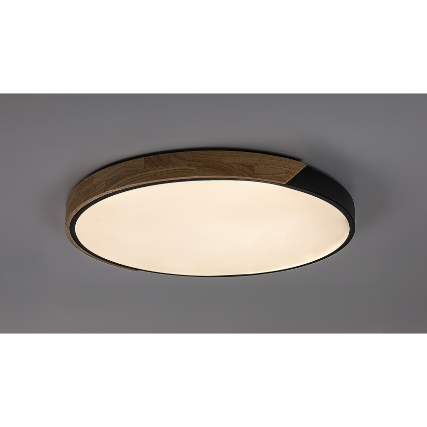Rabalux - Plafonnier LED/42W/230V 3000/4000/6500K noir/chêne Ø 61 cm