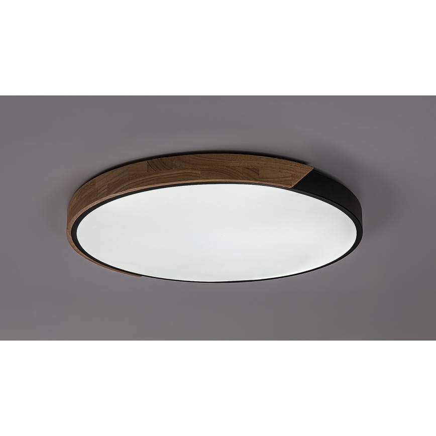 Rabalux - Plafonnier LED/42W/230V 3000/4000/6500K noir/chêne Ø 61 cm