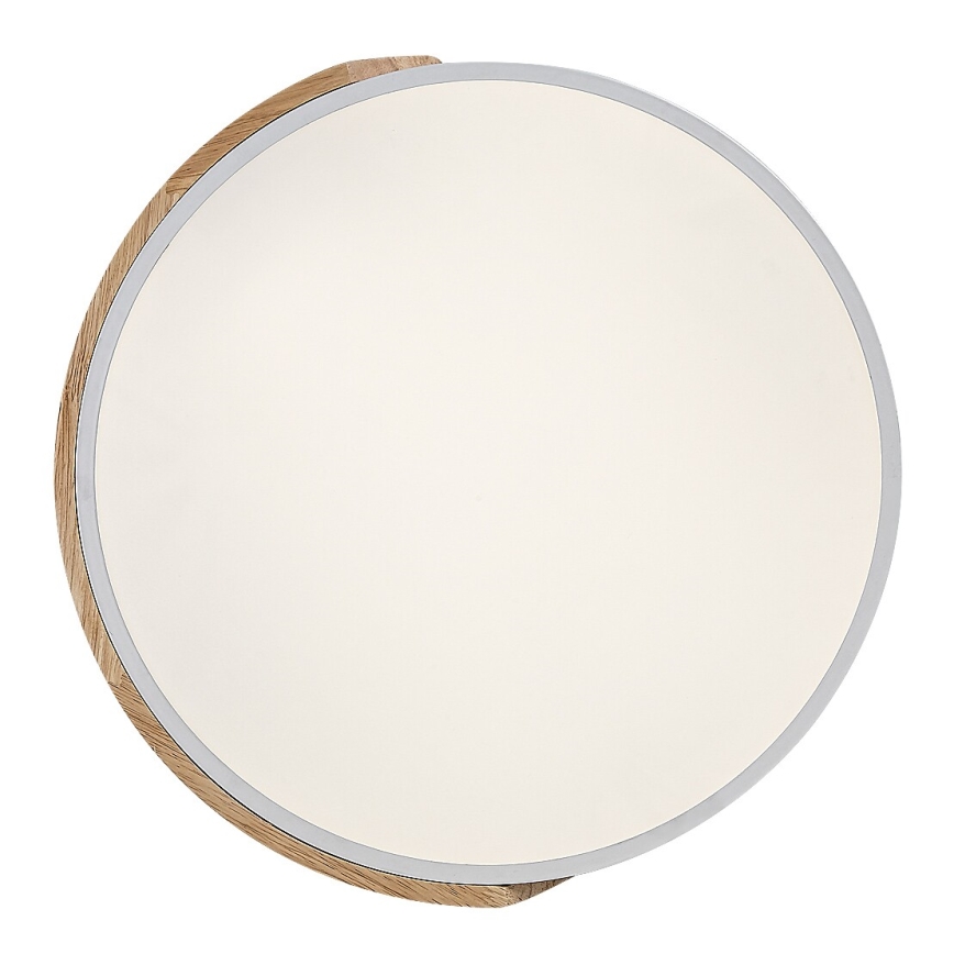 Rabalux - Plafonnier LED 40 W, 230 V, 3000/4000/6500 K, blanc/chêne, Ø 61 cm