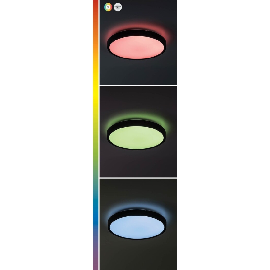 Rabalux - Plafonnier RGB à intensité variable salle de bain LED/36W/230V 3000-6000K Wi-Fi Tuya IP44 d. 42 cm blanc + Télécommande